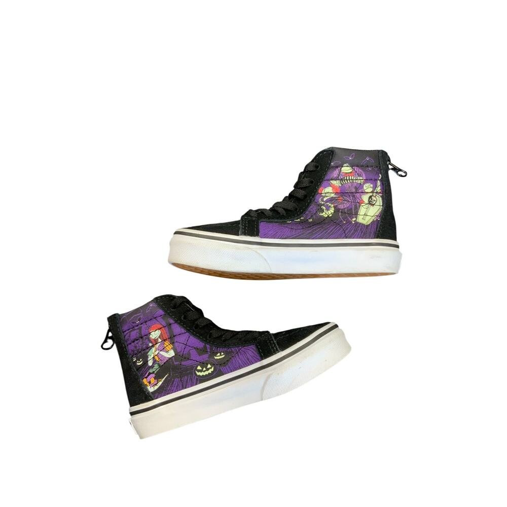 Vans Disney Nightmare Before Christmas Kids Size 11 Sk8-Hi Zip Shoes